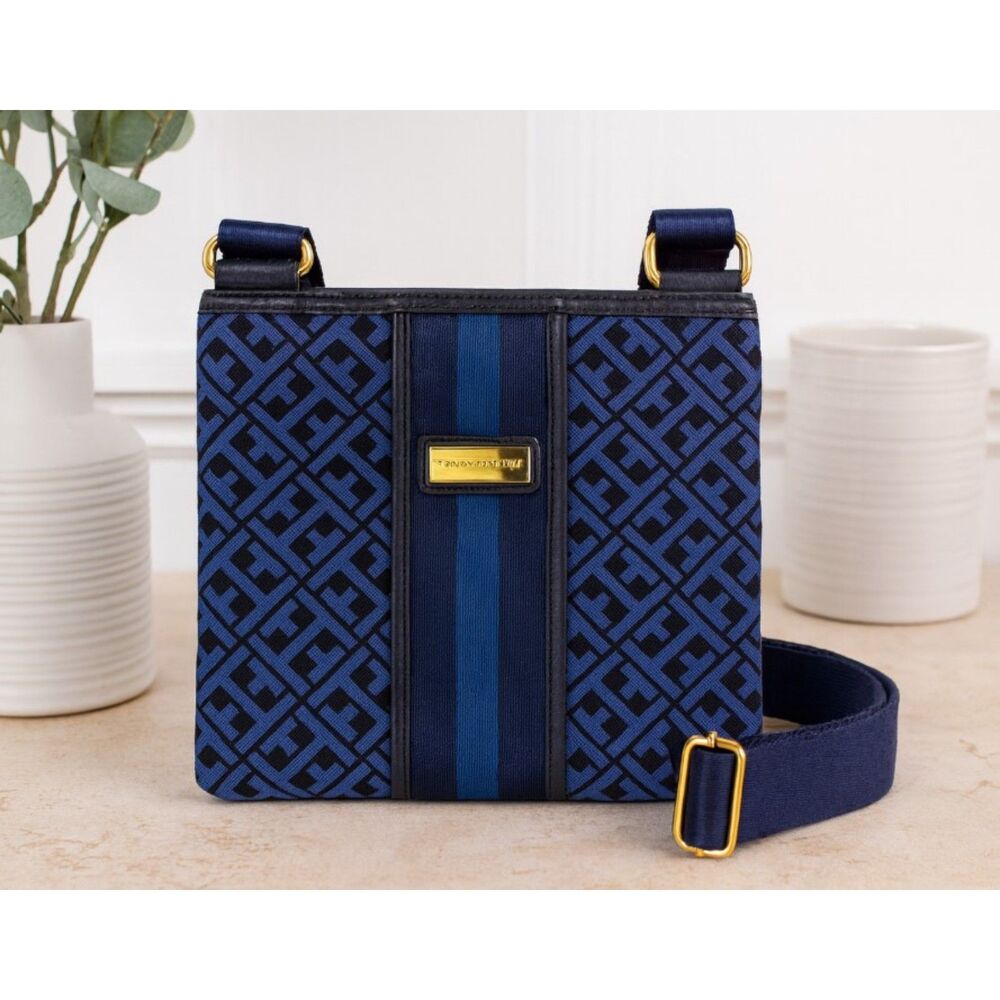 Tommy Hilfiger Blue Crossbody Bag Purse Adjustable Strap Shoulder Bag
